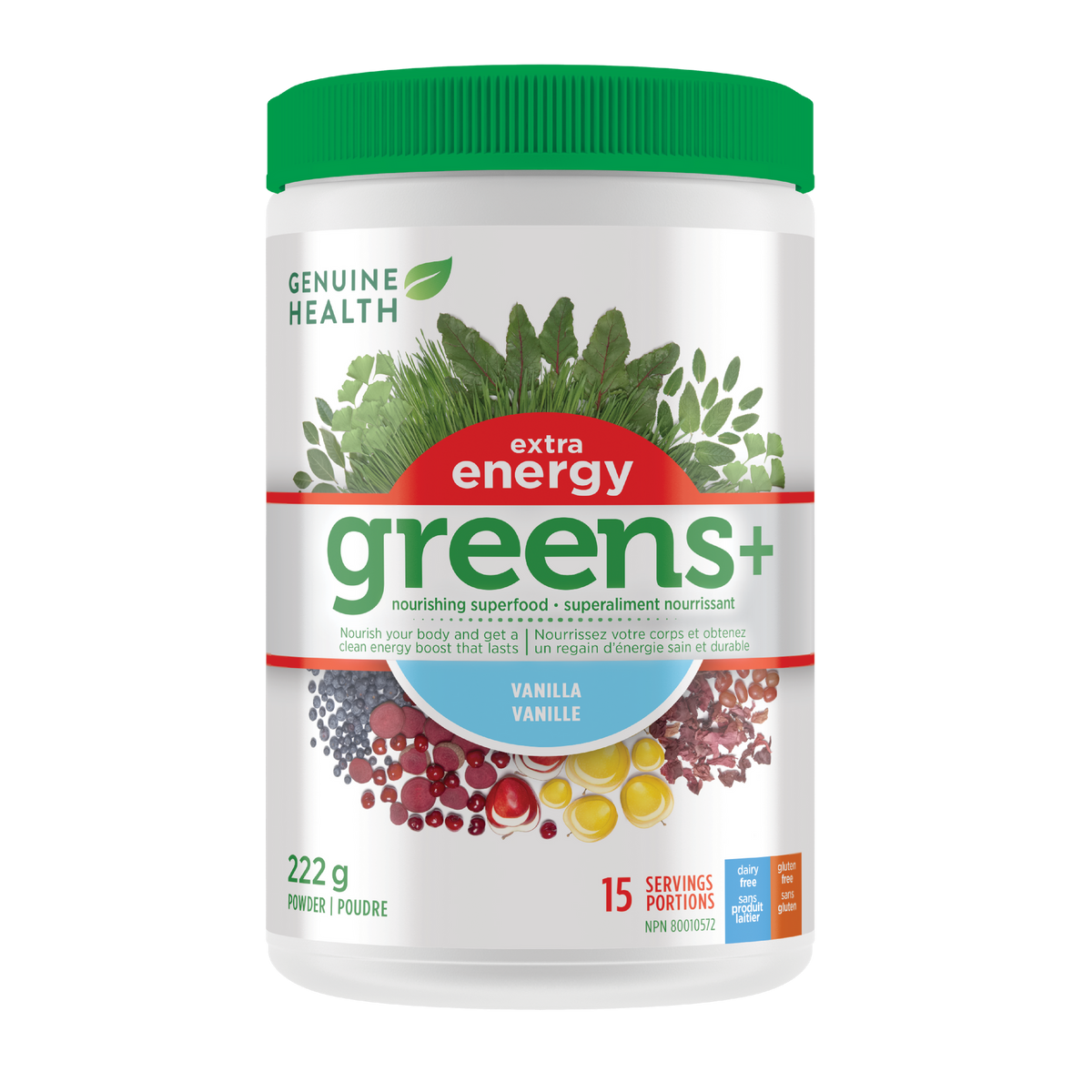Genuine Health Greens+ Extra Energy - Vanilla 199g