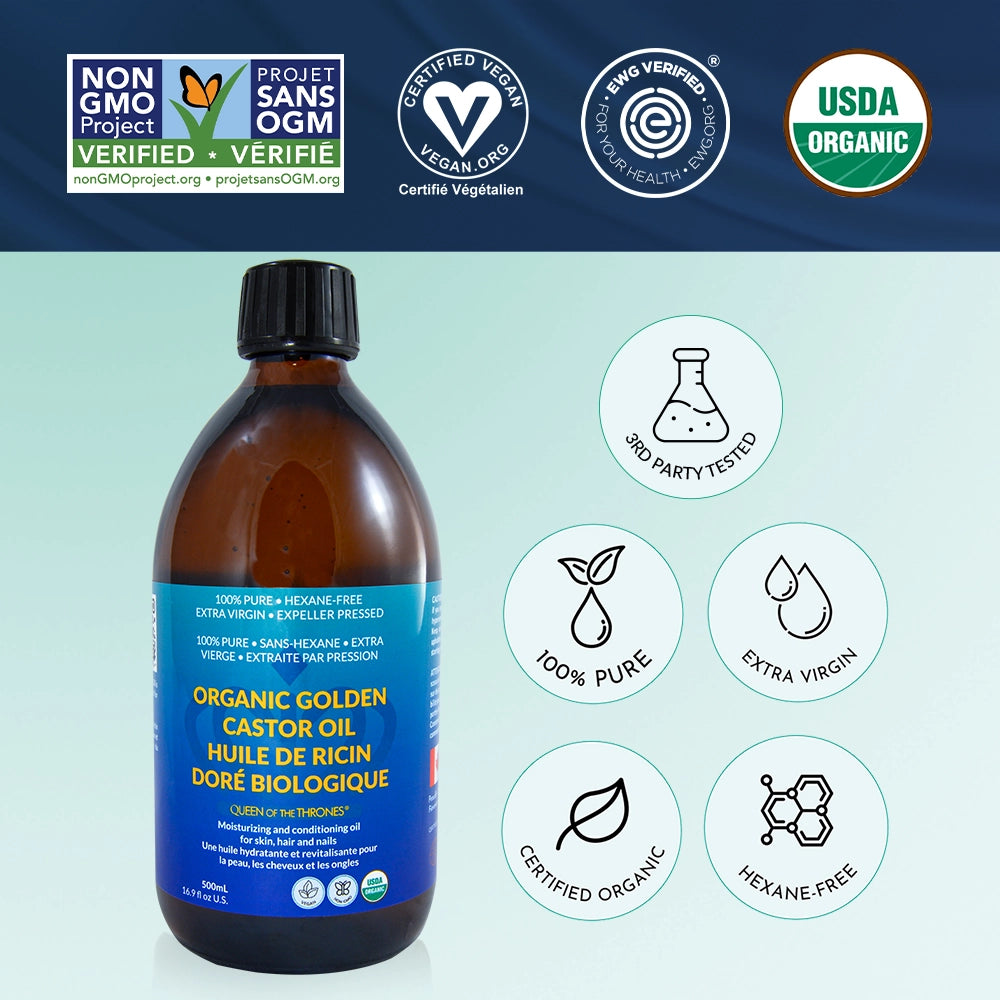 Queen of the Thrones Organic Castor Oil 500ml