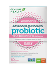 Genuine Health Advanced Gut Health Women's Daily Probiotic - 50 billion 60 veg caps