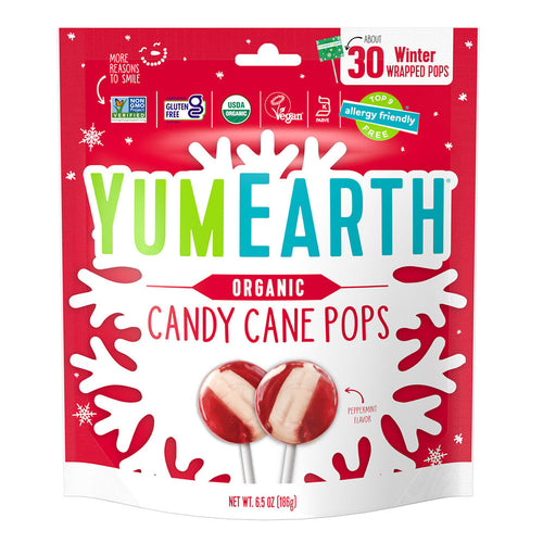 Yum Earth Organics Candy Cane Pops