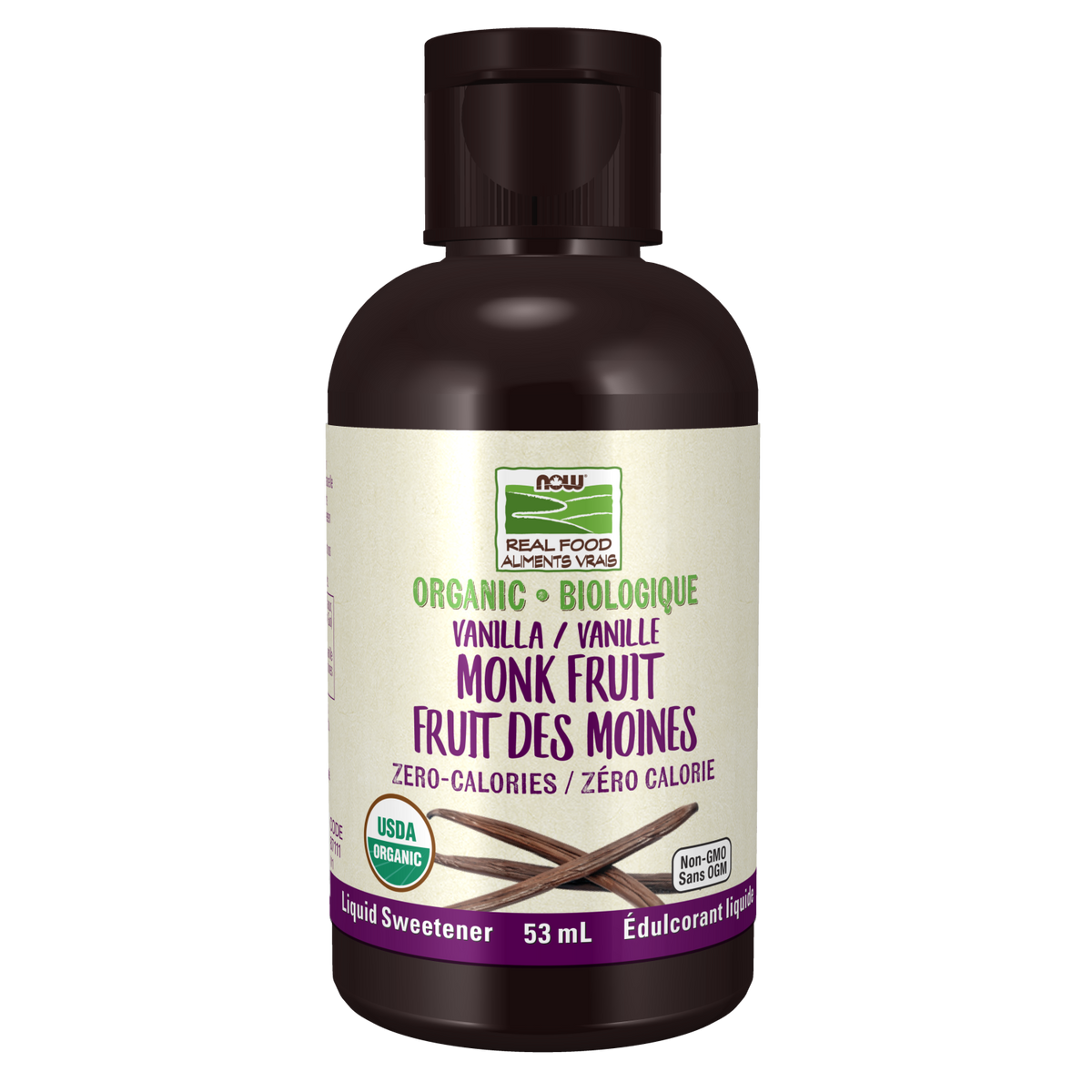 Now Organic Monk Fruit Liquid Sweetener Vanilla 53ml