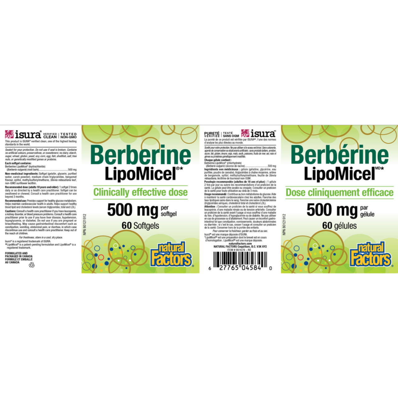 Berberine LipoMicel 500mg 60cap