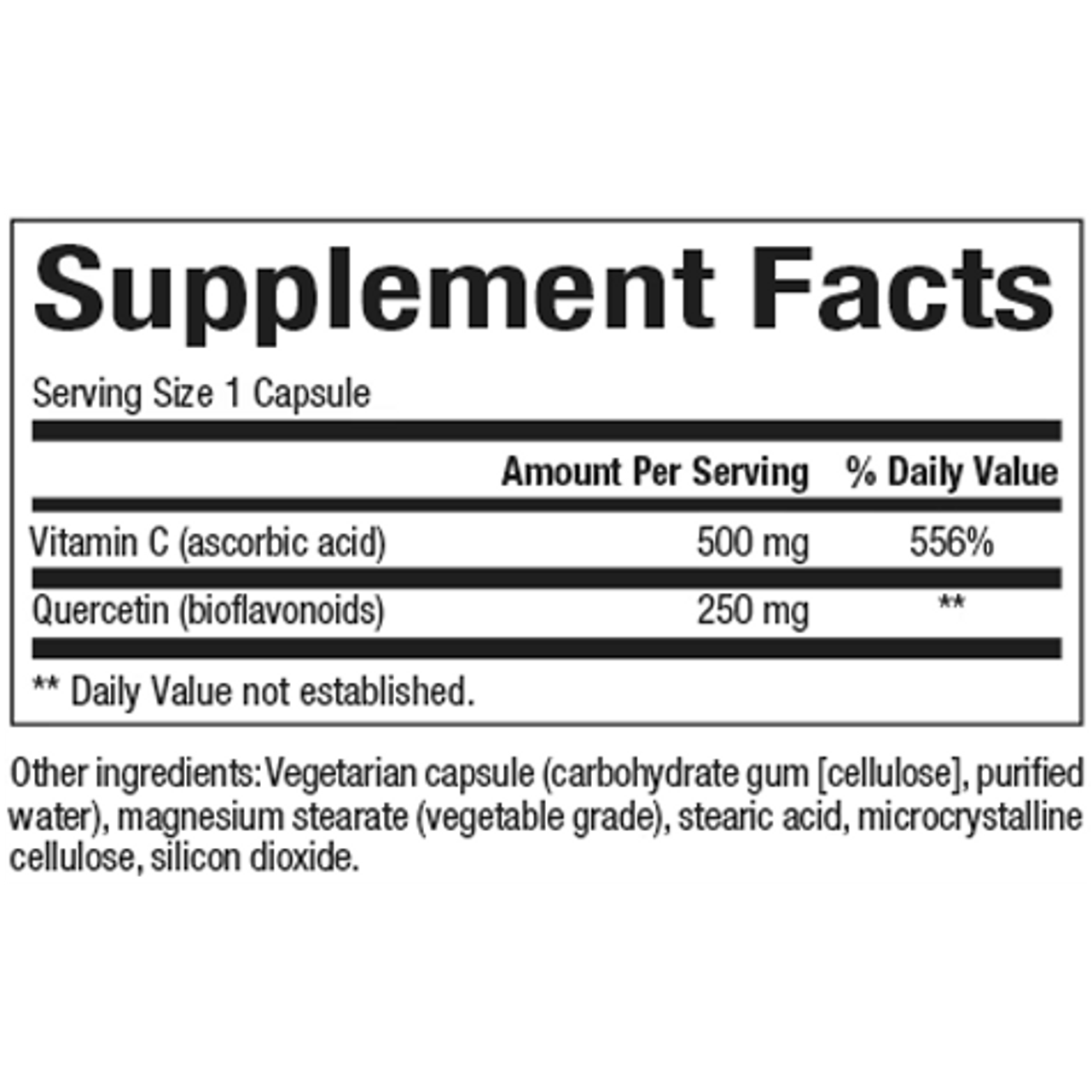 Immune Support C Extra Quercetin Bioflavonoids 500mg 90 caps