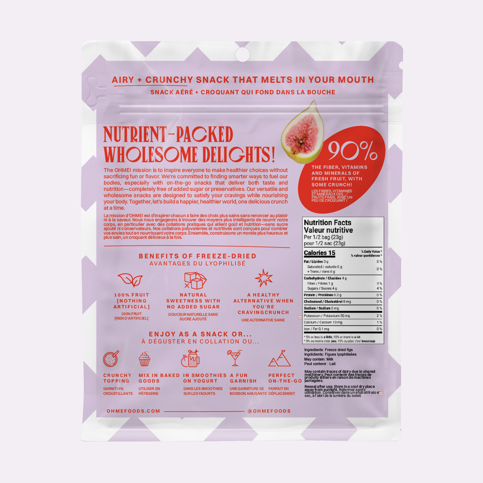 OHME! Freeze-Dried Figs 46g