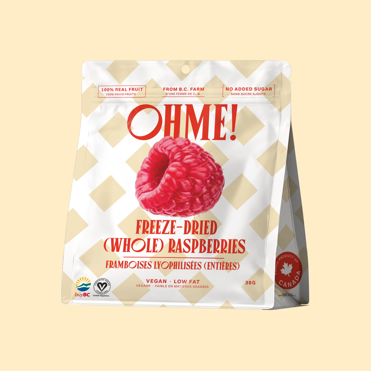 OHME! Freeze-Dried Raspberries 38g