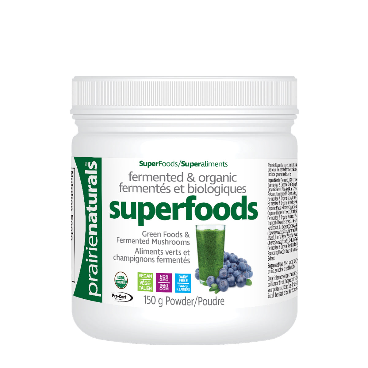 Prairie Naturals Fermented and Organic Superfoods 150g