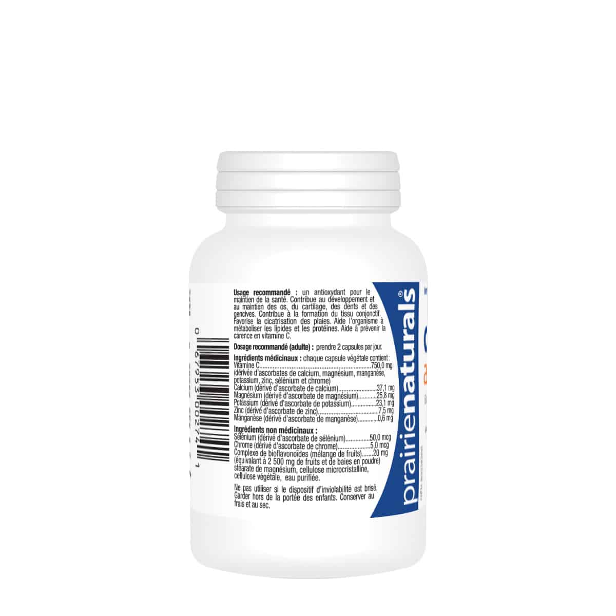 Prairie Naturals - C-Force9 Ascorbates - Buffered Mineral Complex - 60caps