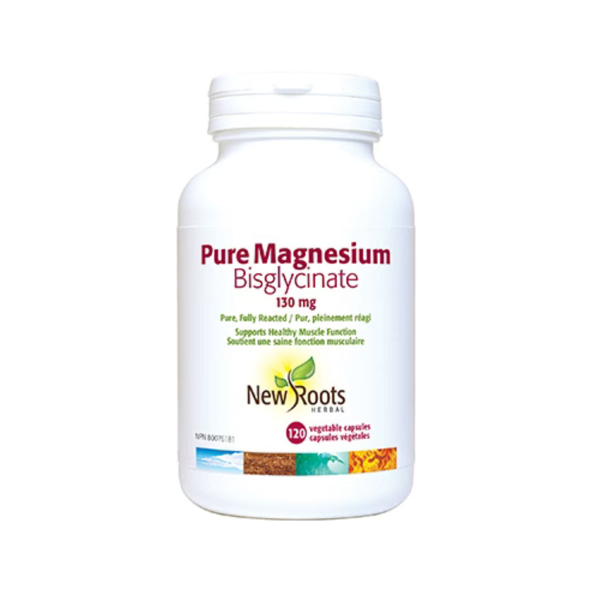 New Roots Pure Magnesium Bisglycinate 130mg 60 caps