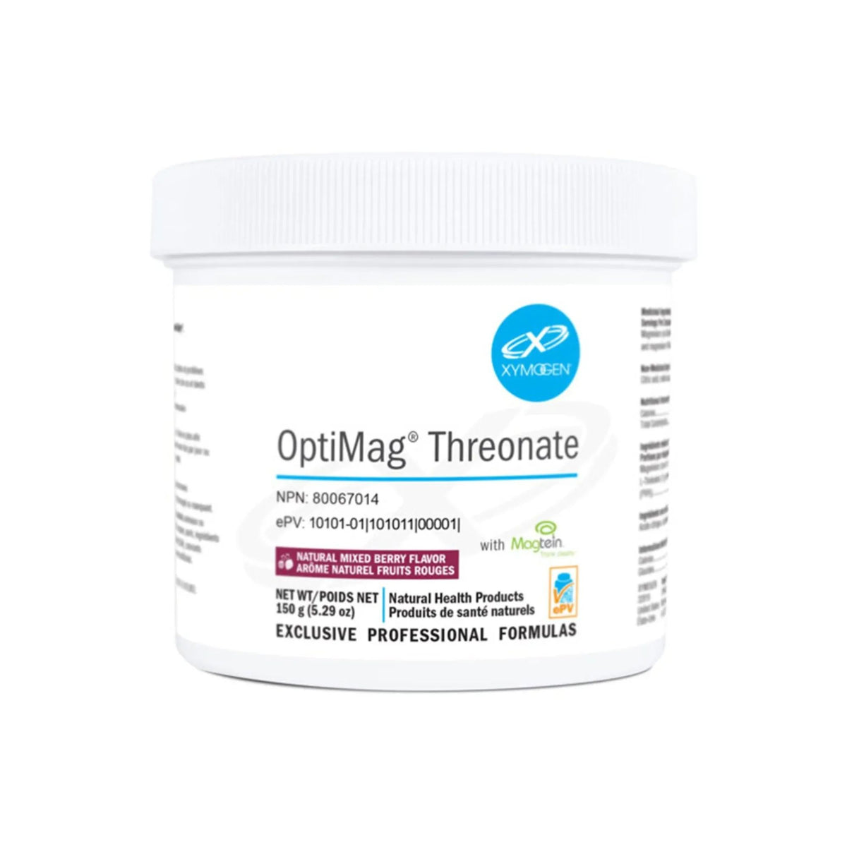 Xymogen OptiMag Threonate 150g Powder Mixed Berry