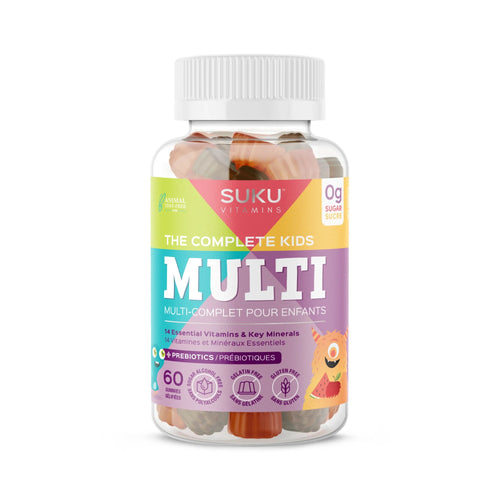 SUKU The Complete Kid's Multi + Prebiotics 60 Tropical Bonanza Gummies