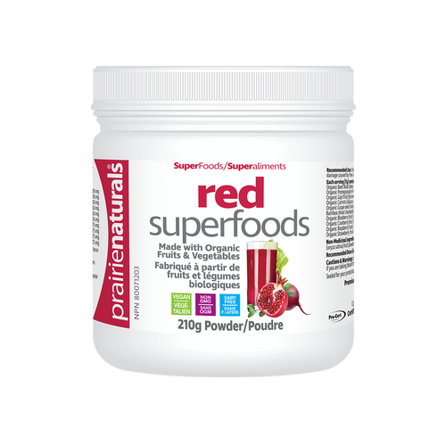 Prairie Naturals Organic Red Superfoods Blend Beet and Pomegranate 210g