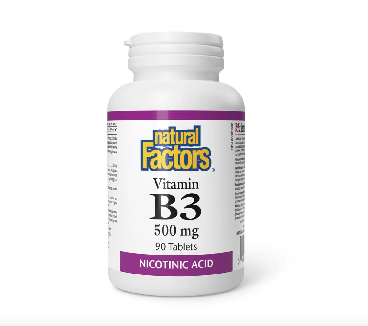 Vitamin B3 500mg Nicotinic Acid 90 tabs