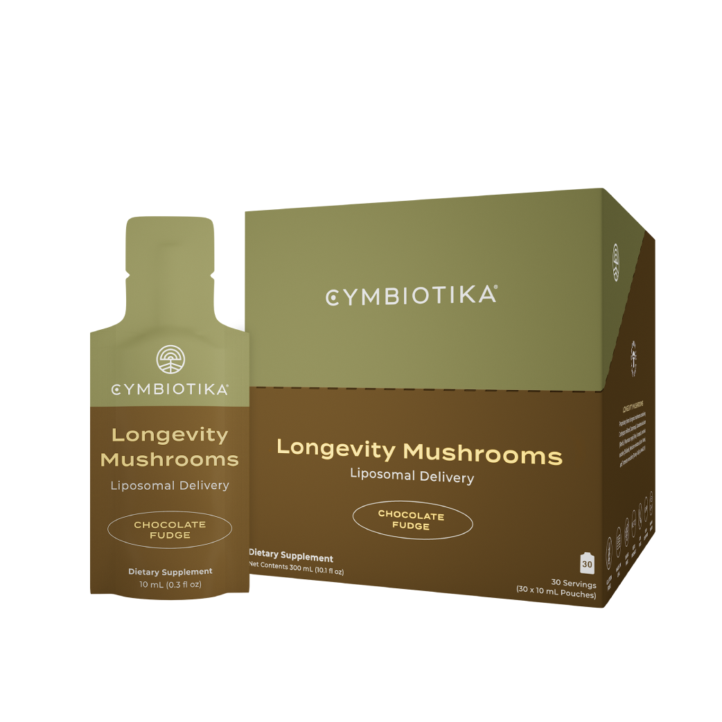 Cymbiotika Longevity Mushrooms Liposomal Chocolate Fudge Single Serving