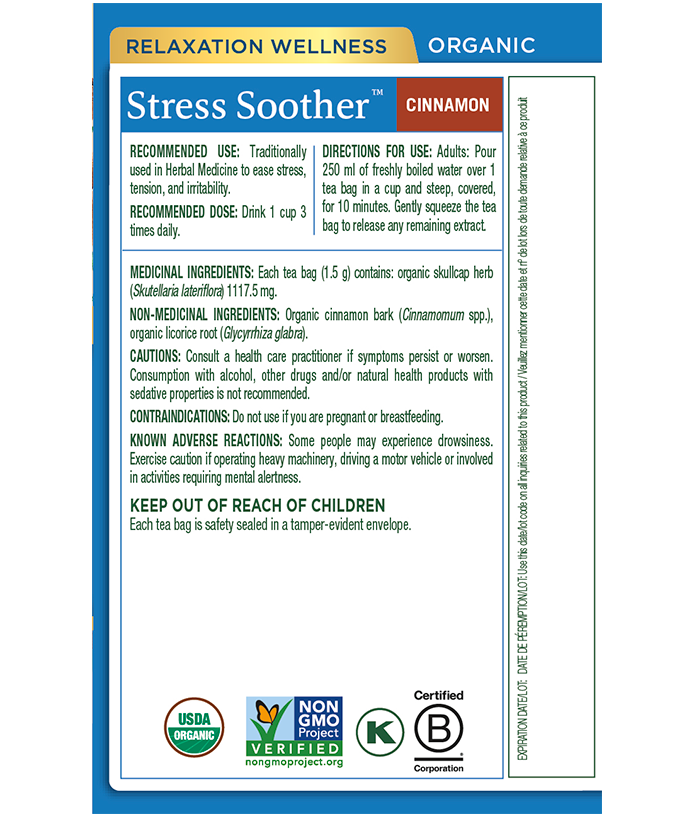 Stress Soother Cinnamon 20 Tea Bags