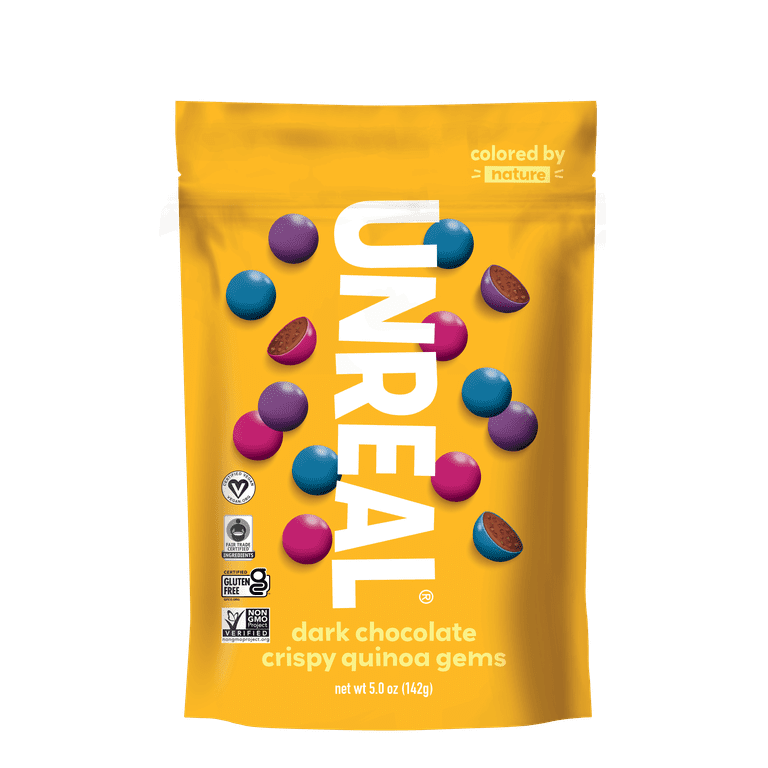 Unreal Dark Chocolate Crispy Quinoa Gems 142g