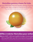 NutraSea Omega-3 Kids EPA+DHA 500mg + 500IU Vit D3 30 Tropical Citrus Gummies