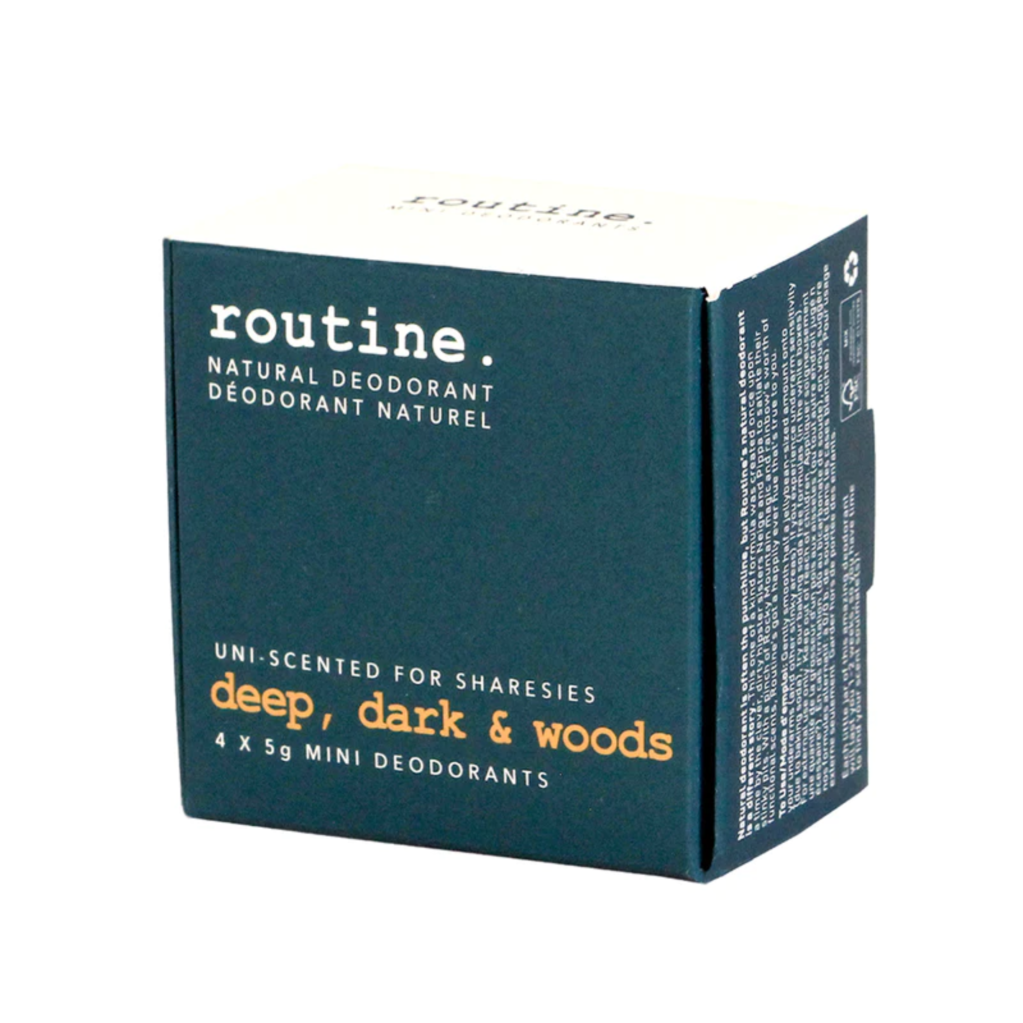 Routine Deep, Dark and  Woods 4 Mini Deodorant Kit