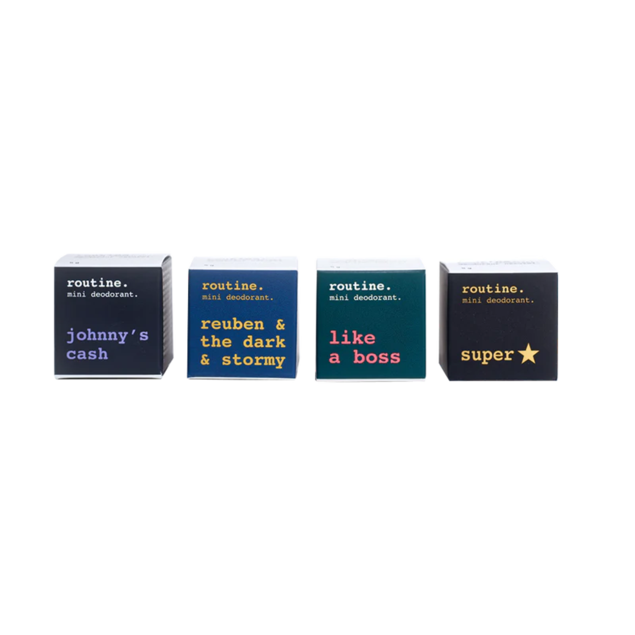 Routine Deep, Dark and  Woods 4 Mini Deodorant Kit