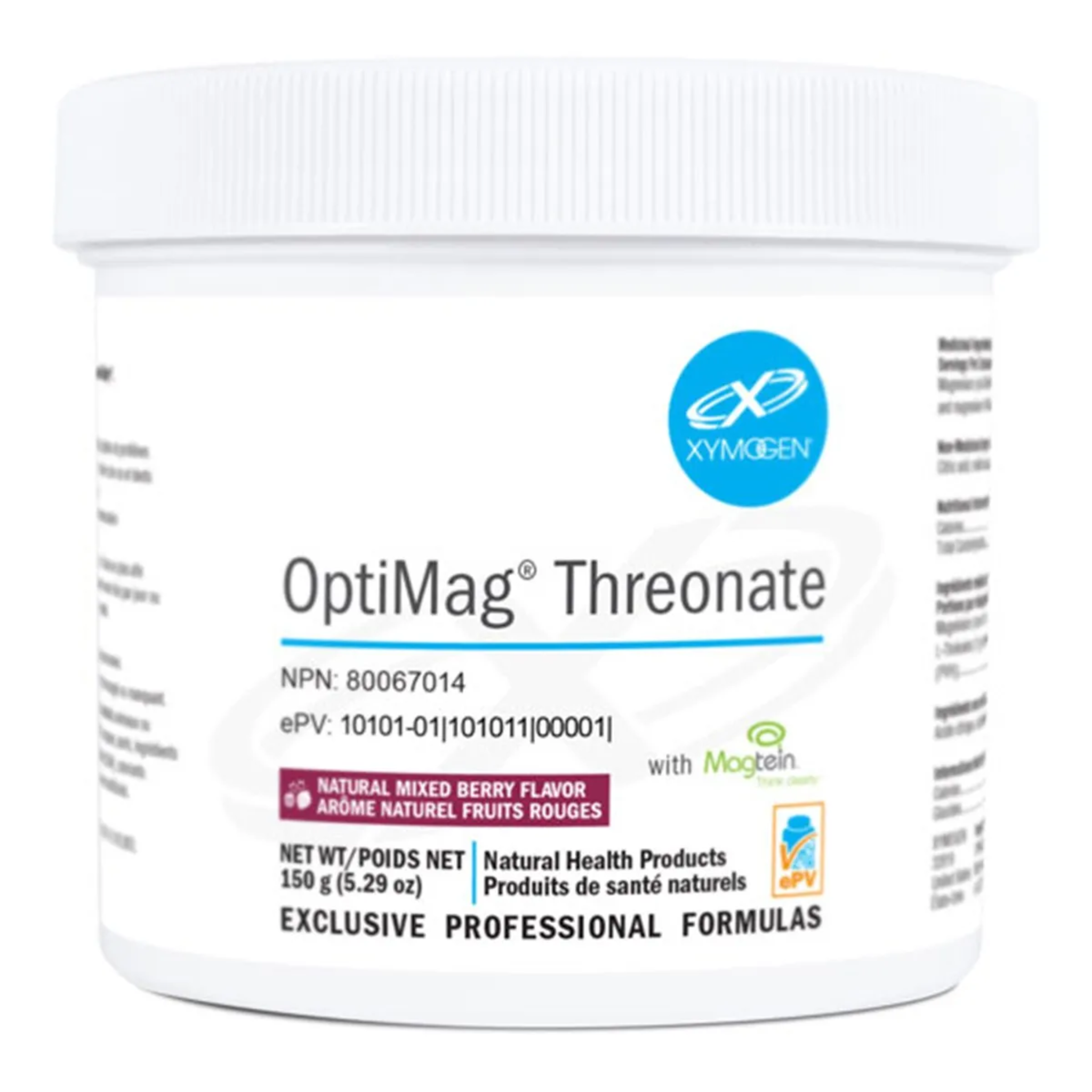 Xymogen OptiMag Threonate 150g Powder Mixed Berry