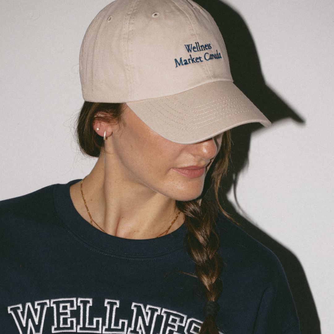 Wellness Market Dad Hat - Khaki + Navy