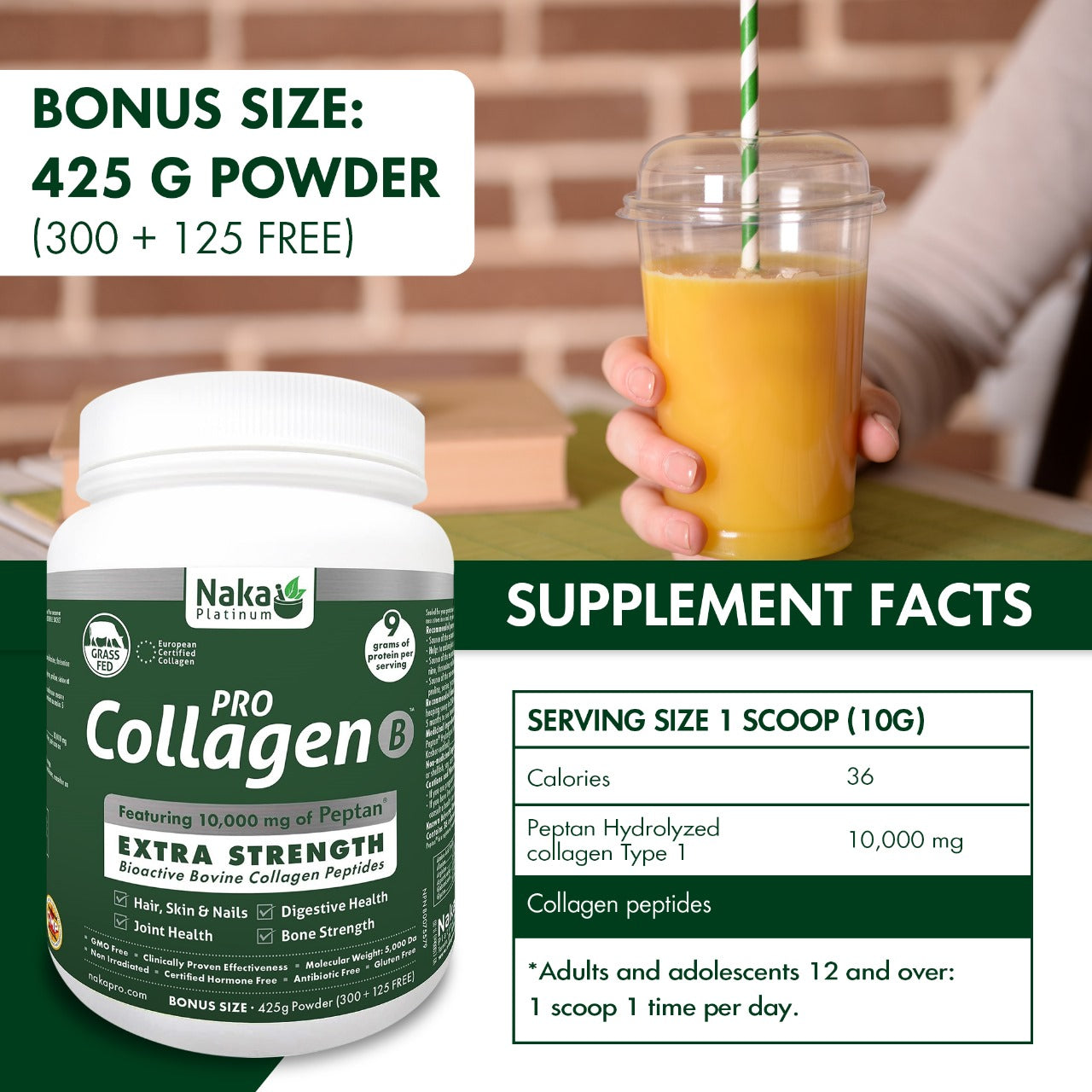 Naka Pro Collagen Bovine 425g