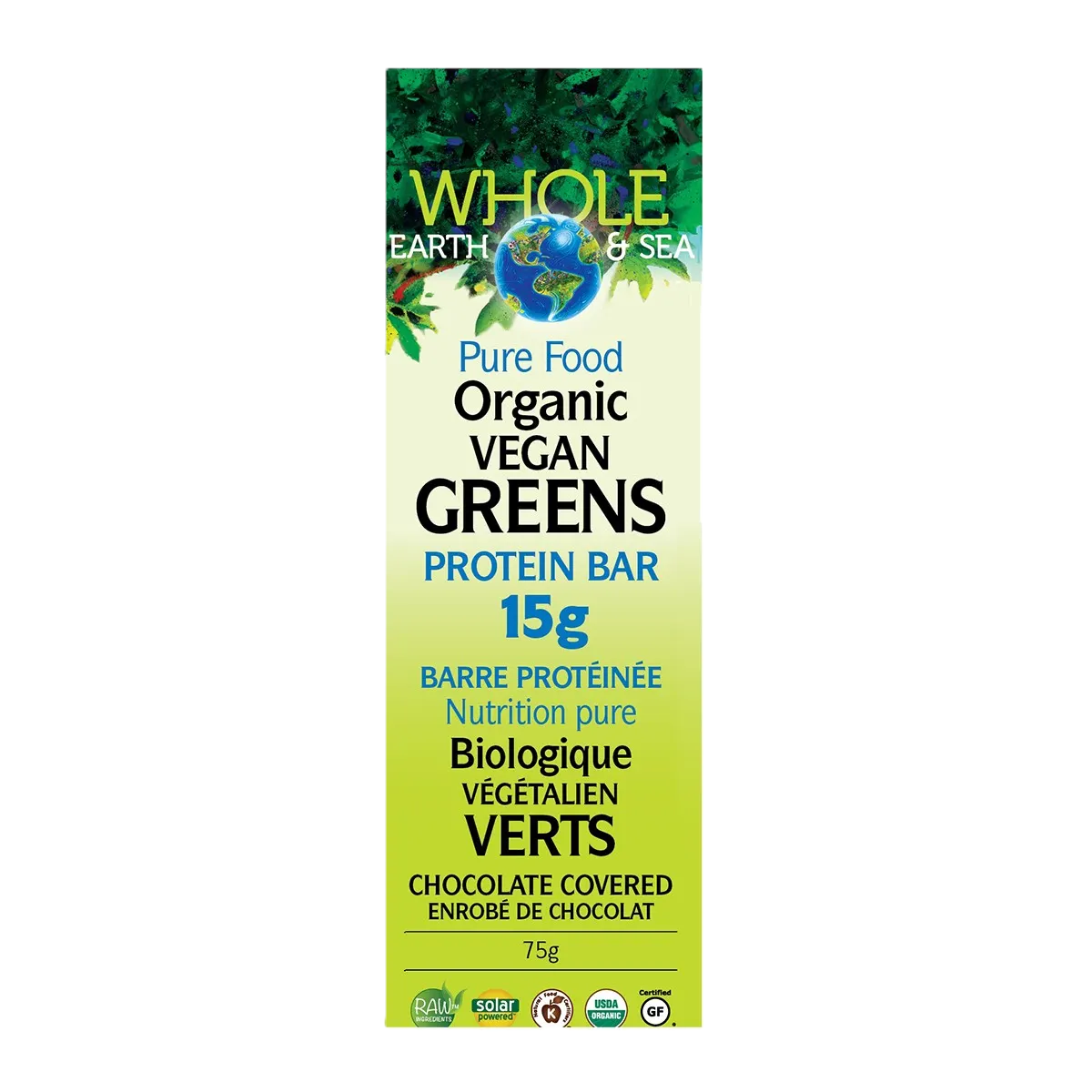 Whole Earth and Sea Organic Greens Plant Based Protein Bar - Single