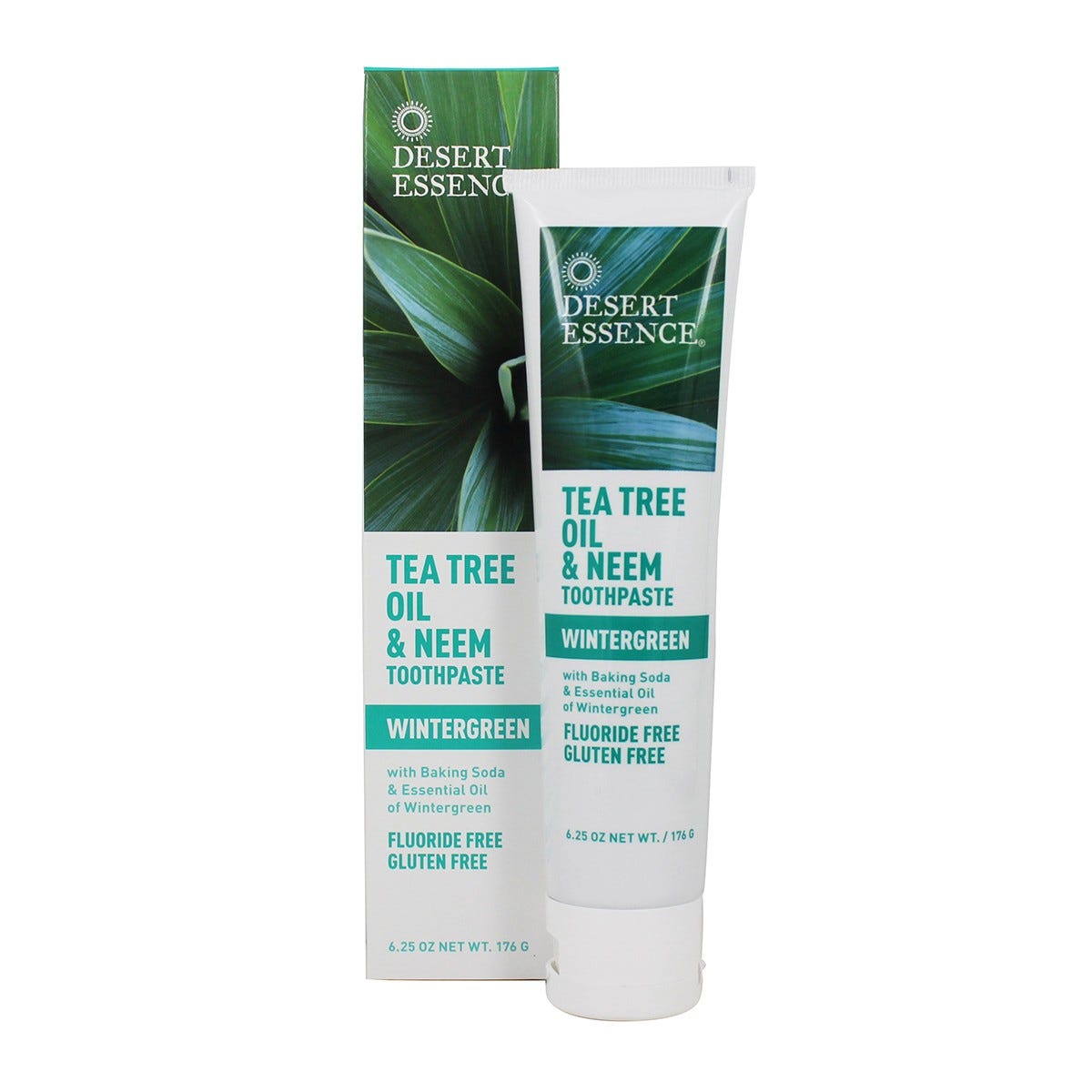 Desert Essence Tea Tree and Neem Oil Toothpaste Wintergreen 176g