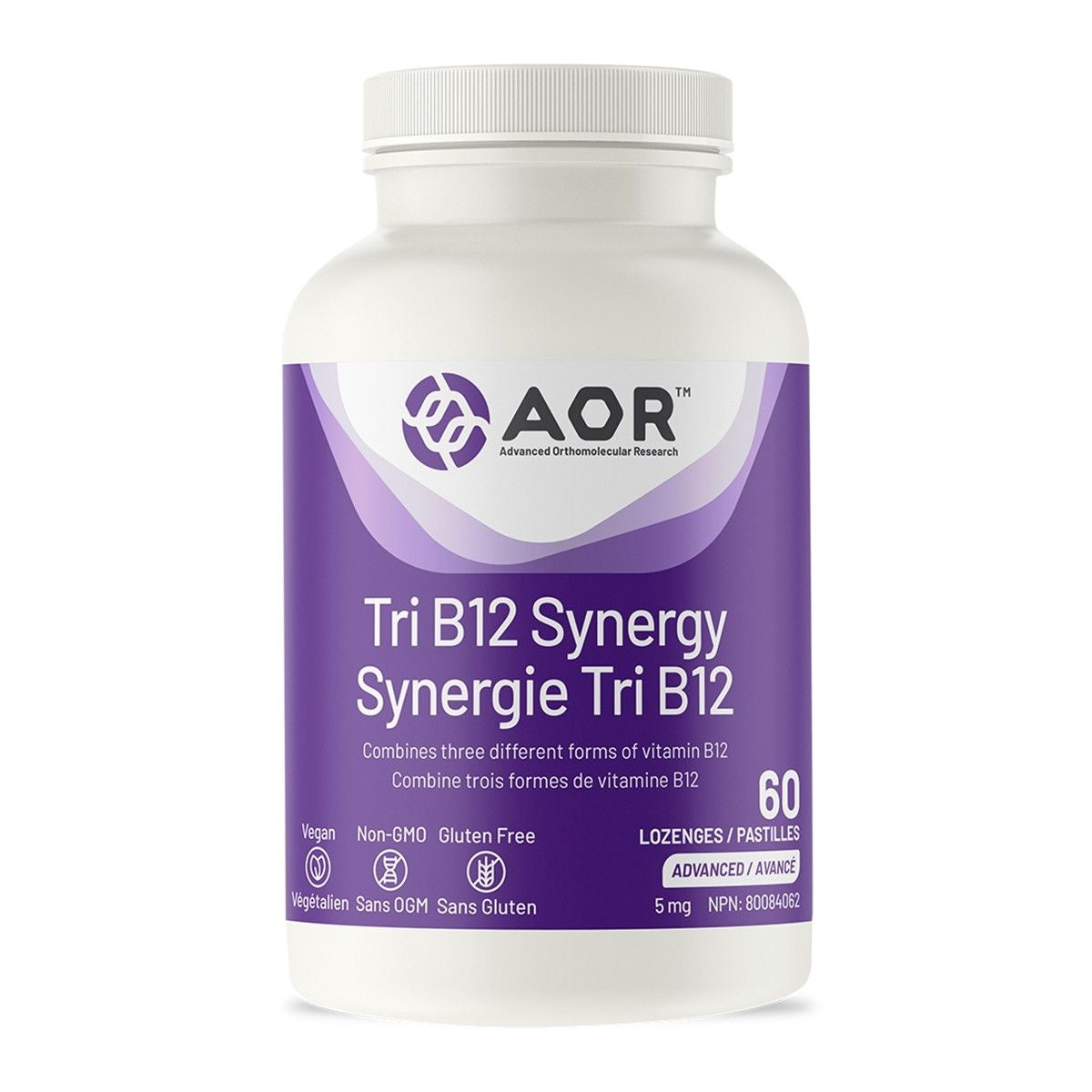 AOR Tri B12 Synergy 5mg 60 lozenges