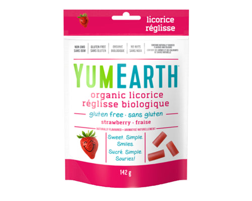 Yum Earth Organic Licorice Strawberry 142g