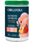 Organika Electrolytes + Enhanced Collagen- Juicy Strawberry Peach 360g powder