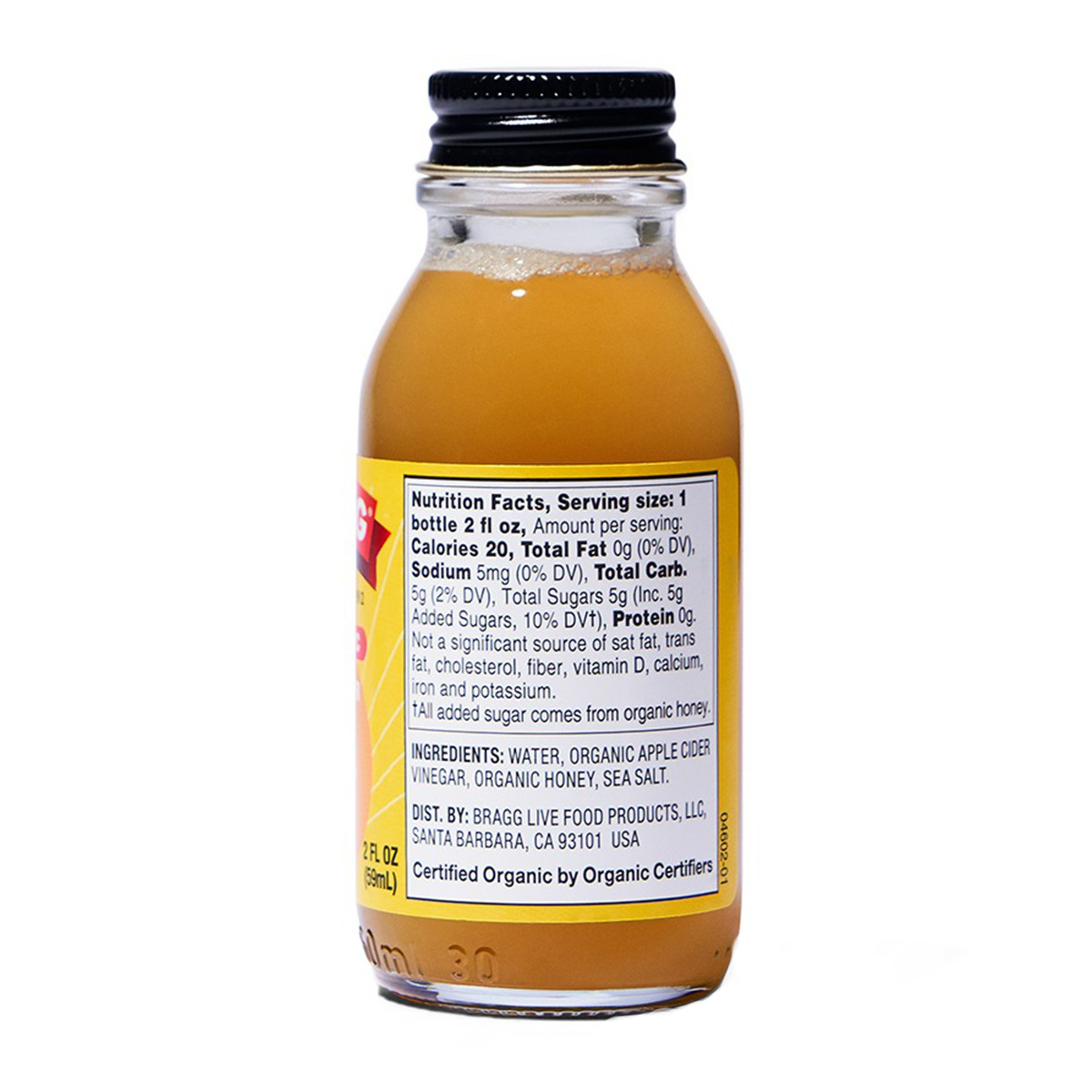 Braggs Apple Cider Vinegar Shot - Honey 59ml