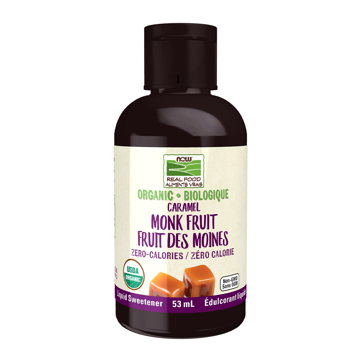 NOW Monk Fruit Liquid Caramel Sweetener 53ml