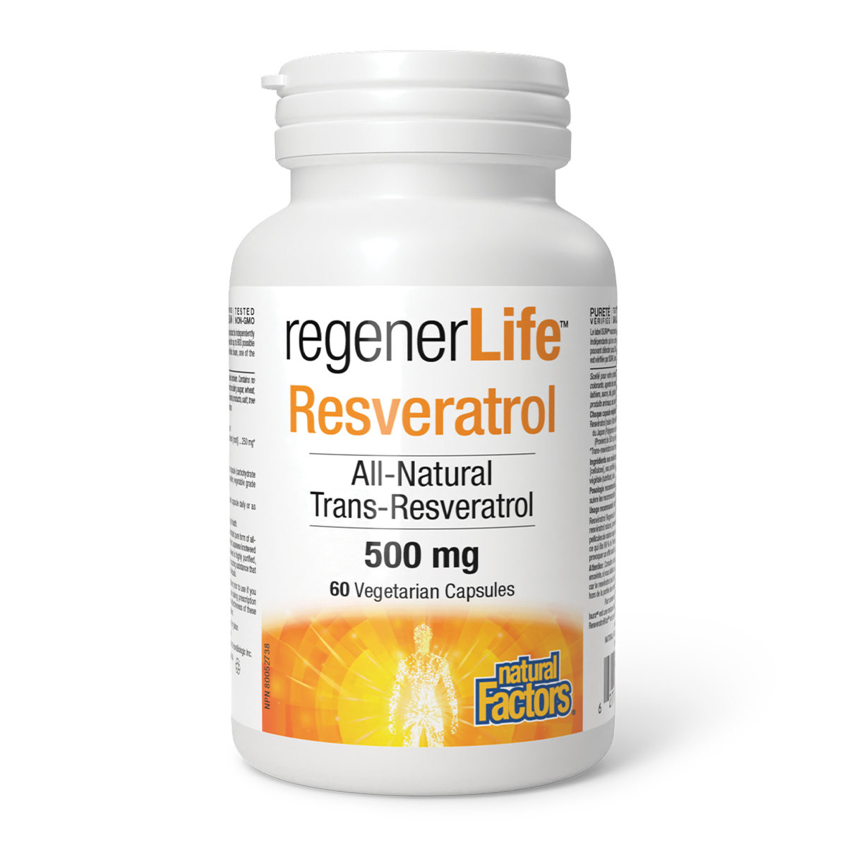 Natural Factors Regenerlife Resveratrol 500mg 60 cap