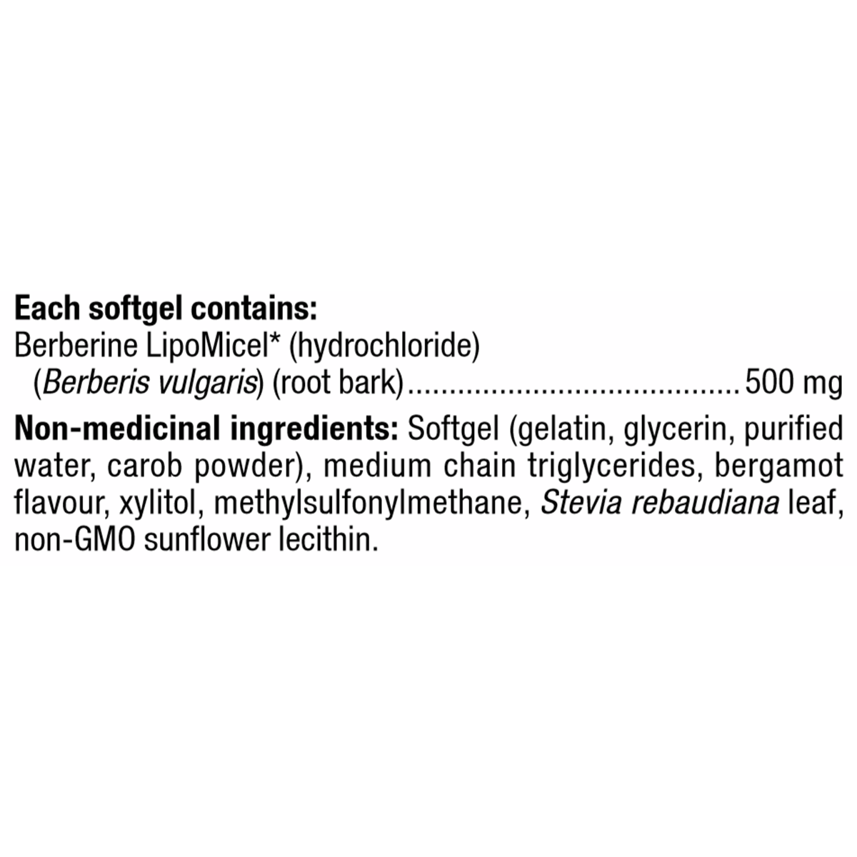 Berberine LipoMicel 500mg 60cap