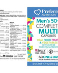 Preferred Nutrition Men's 50+ Complete Multi 60 vcap