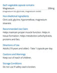 Cyto Matrix Magnesium Bisglycinate 200mg 210 cap