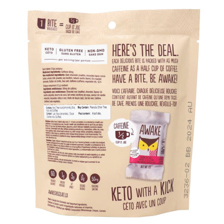 Awake Caffeinated Chocolate - Almond Sea Salt 8x12g