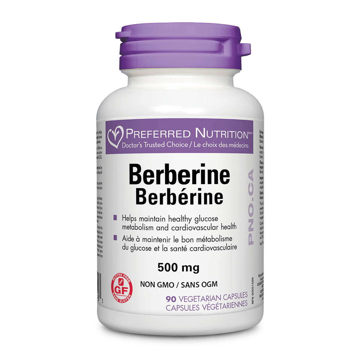 Preferred Nutrition Berberine 500mg 90 VCAP