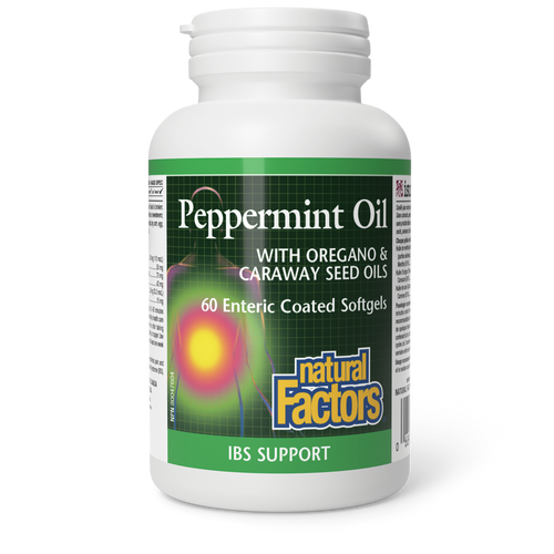 Peppermint Oil with Oregano & Caraway Seed Oils 60 Enteric Coated Softgels