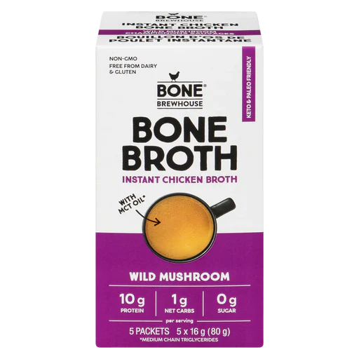 Bone Brewhouse - Instant Wild Mushroom Chicken Bone Broth - 5 packets