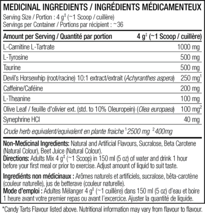 Burn Cycle Pre Workout Watermelon Candy 36 servings