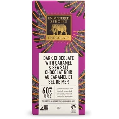 Dark Chocolate with Caramel and Sea Salt 60% Cacao 85g