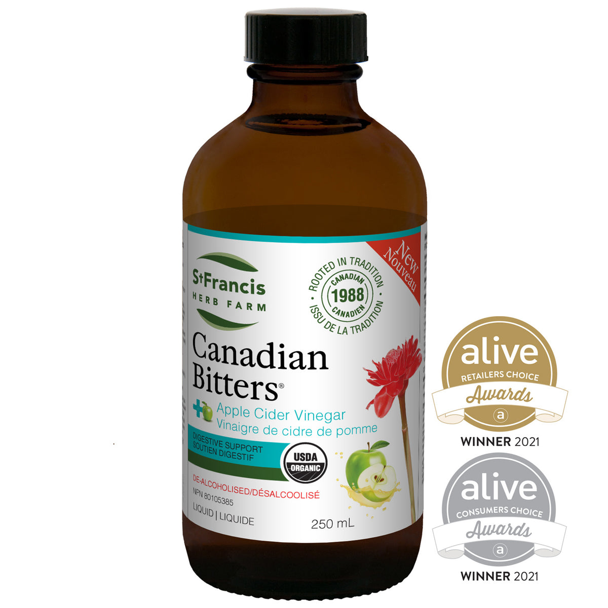 St Francis Canadian Bitters Apple Cider Vinegar 250ml