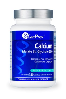 Can Prev Calcium Malate Bis Glycinate 200mg 120 caps