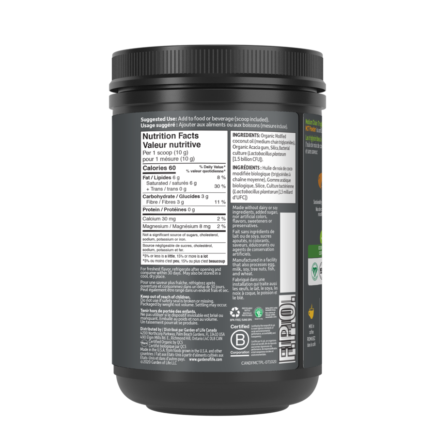 Dr. Formulated Organic MCT Oil Powder 300g