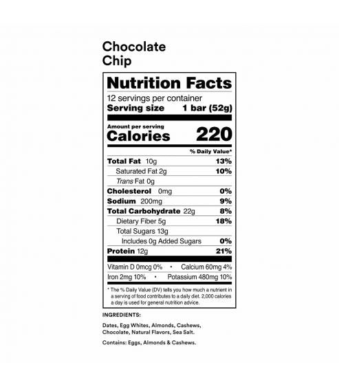 Rx Protein Bar Chocolate Chip Box of 12