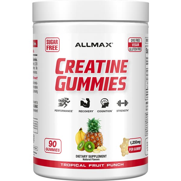 Allmax Creatine Gummies - Tropical Fruit Punch 90 gummies