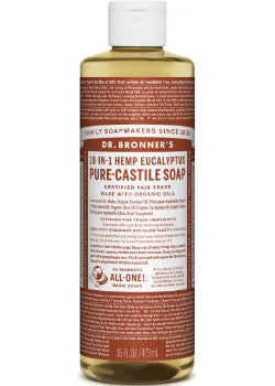 Dr Bronner's 18-in-1 Eucalyptus Pure Castile Soap 473ml