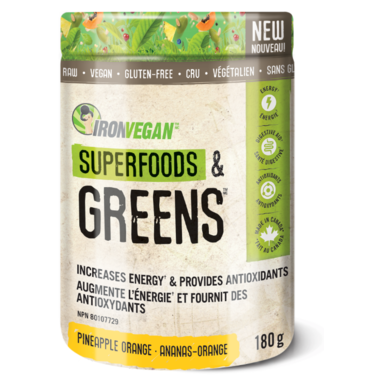 Iron Vegan Superfoods Greens 180g Pineapple Orange