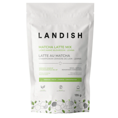 Landish Lion's Mane Matcha Latte Mix  30 servings